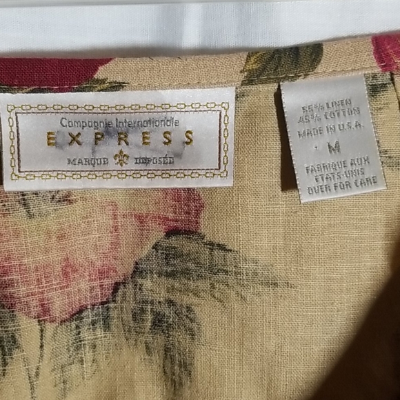 Hawaii print Inspired, linen/cotton wrap skirt - Picture 3 of 3